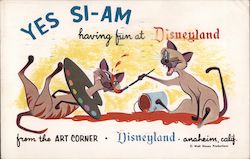 Yes Si-am Having Fun at Disneyland Art Corner Postcard