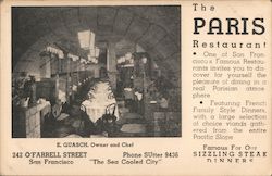 The Paris Restaurant San Francisco, CA Postcard Postcard Postcard