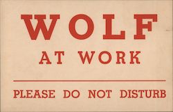 Wolf At Work San Francisco, CA Postcard Postcard Postcard