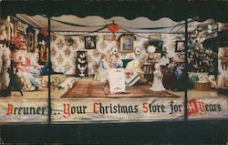 Christmas Window at Breuner's - Home Furnishers Since 1856 Sacramento, CA Postcard Postcard Postcard