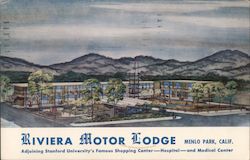 Riviera Motor Lodge - Adjoining Stanford University's Famous Shopping Center, Hospital, and Medical Center Postcard