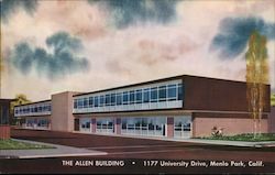 The Allen Building - 1177 University Drive Menlo Park, CA Postcard Postcard Postcard