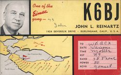 One of the Eimac gang - K6BJ John L. Reinartz Postcard