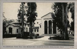 Hillsborough Town Hall and Seventh-Day Adventist Church Postcard