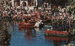 The river in Capitola is alive with floats during the world-famous National Begonia Festival hed each fall at Capitola-by-the-Sea. Postcard