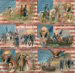 Set of 6: George Washington's Birthday Series 124 President's Day Postcard Postcard Postcard