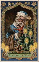 A Joyous Christmas - Places Toys Under the Christmas Tree. Santa Claus Postcard Postcard Postcard