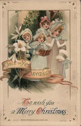 To Wish You A Merry Christmas - Family Singing Postcard