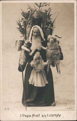 Papa Noel en Tournee Santa Claus Postcard Postcard Postcard