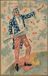 Fourth of July Greeting Postcard