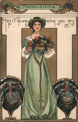 Thanksgiving. May it always bring you joy. Patriotic HBG Postcard Postcard Postcard