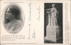 Statue and Portrait of Frances E. Willard Women Postcard Postcard Postcard