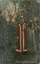 Rare: "Original Ku Klux Klan Costume" KKK Social History Postcard Postcard Postcard