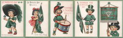 Set of 5: St. Patrick's Day Children Postcard