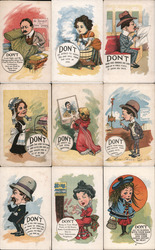 Set of 9: "Don't" Series Postcard