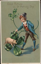 Good Fortune on St. Patrick's Day Postcard Postcard Postcard