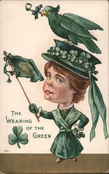 The Wearing of the Green St. Patrick's Day Postcard Postcard Postcard