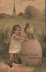 Hearty Easter Greetings Postcard