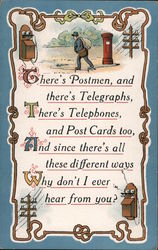 There's Postmen and there's Telegraphs Postal Postcard Postcard Postcard