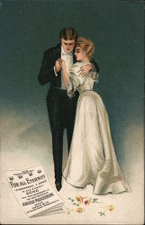 Bride and Groom in intimate dance Marriage & Wedding Postcard Postcard Postcard