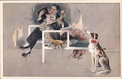 Couple lounging Couples G. Crotta Postcard Postcard Postcard