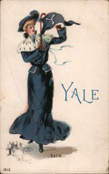 Yale Woman College Girls Postcard Postcard Postcard