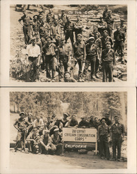 Lot of 2: 706th Company Civilian Conservation Corps CCC Postcard