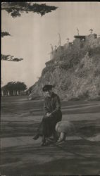 Woman Sitting on a Toadstool, Sutro Heights Park San Francisco, CA Original Photograph Original Photograph Original Photograph