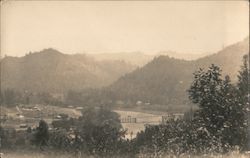 Valley and Bridge over Russian River Postcard