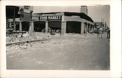 Buildings after Earthquake "National Food Market" Postcard