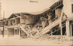 Public Parking Garage after Earthquake Postcard