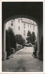 Thru' the Porte-Cochere, C.S. Sanatorium Postcard