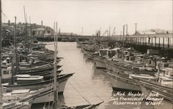 Not Naples, but San Francisco's famous Fishermen's Wharf. California Postcard Postcard Postcard