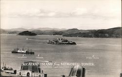 Alcatraz Island from Memorial Tower Postcard