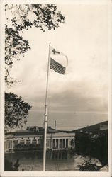 An American Flag Flying at Yerba Buena Island San Francisco, CA Postcard Postcard Postcard