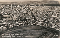 The Loop on Twin Peaks Road Overlooking San Francisco Postcard