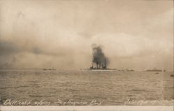 Battleship entering San Francisco Bay California Postcard Postcard Postcard