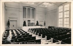 Assembly Hall, C.S. Sanatorium Postcard