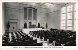 Assembly Hall - Christian Science Benevolent Association on Pacific Coast Postcard