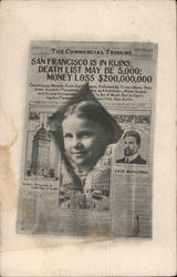 Front Page of the Commercial Tribune Following Earthquake Postcard