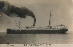 Pacific Mail Steamship Co. SS "Queen" S.F. J-285 San Francisco, CA Boats, Ships Postcard Postcard Postcard