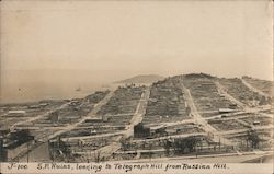 S.F. Ruins Looking to Telegraph Hill from Russian Hill J-100 San Francisco, CA Postcard Postcard Postcard