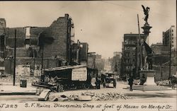 S.F. Ruins - Blacksmith Shop at foot of Mason on Market Street J-223 San Francisco, CA Postcard Postcard Postcard