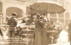 Every Day of the Year Flowers are Sold on the Streets Postcard