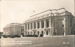 Veteran's Bldg and Opera House War Memorial of San Francisco Postcard