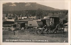 Old Cariboo Road Coach at Clinton, B.C. Postcard