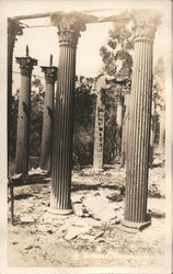 Greek Columns, 1923 Berkeley Fire, September 17 Postcard