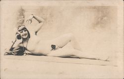 Woman Posing Risque & Nude Postcard Postcard Postcard