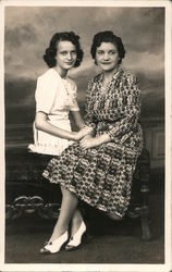 A Girl and Her Mother Postcard