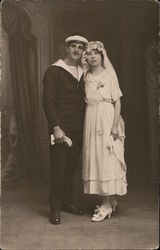 Couple on Wedding Day Postcard